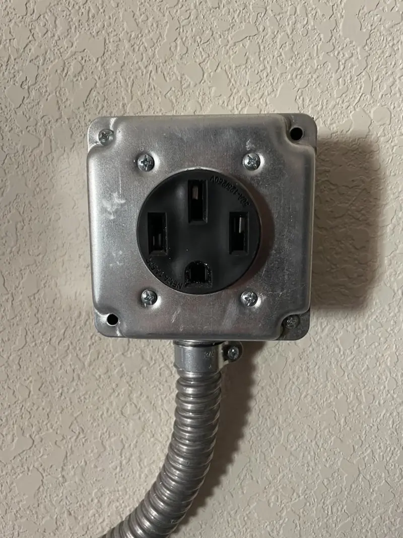 NEMA 14-50 outlet installed for Electrical Panel Upgrade in Chico